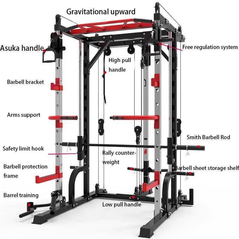 BEYOND SPORT Wholesale Local US Stock Home Gym Smith Machine Power Rack