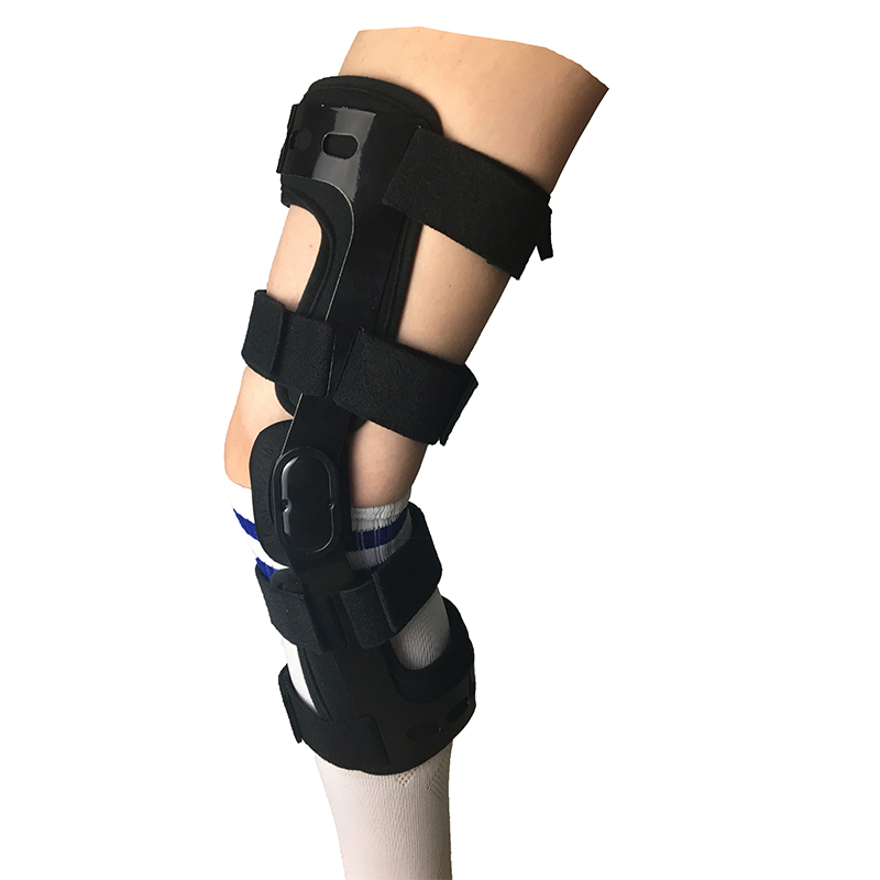 Adjustable orthopedic hinged knee brace for OA osetoarthritis and sports exercising