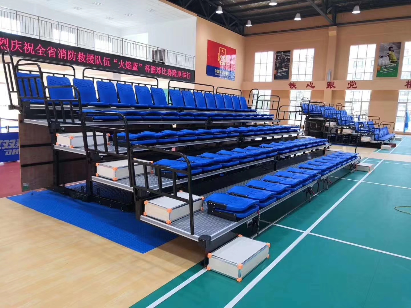High Quality  Indoor Retractable Bleachers Stadium Seat HDPE lower seat Chair for Sports and Univers