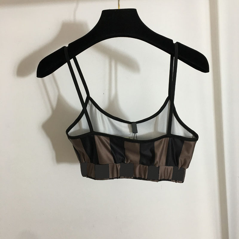 Personality Striped Yoga Outfits Summer Sexy Backless Fitness Vest Outdoor Sport Running Leggings fo