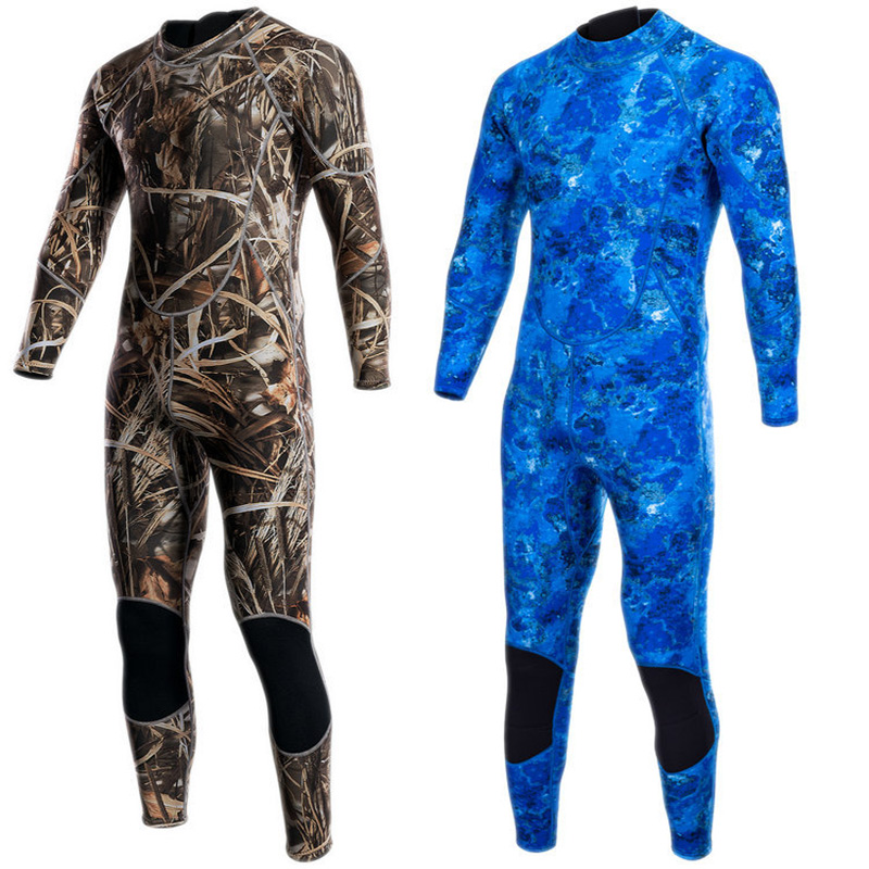 High quality 3 mm thick Neoprene surfing wetsuit for outdoor water sports New style Camouflage spear