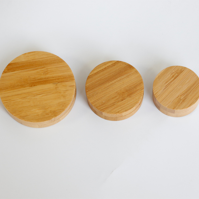 Eco-friendly empty Loose powder box case luxury Loose powder case bamboo round powder box makeup emp