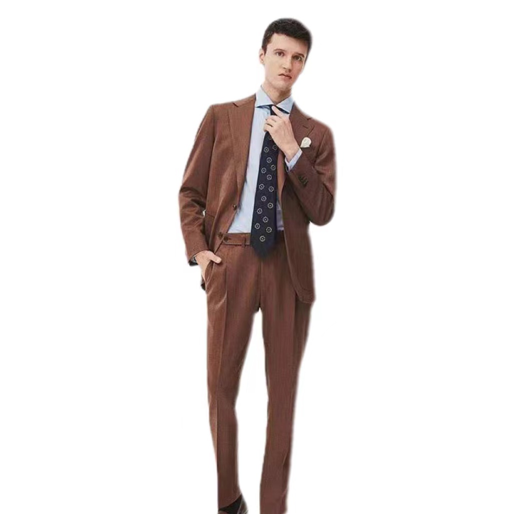 Innovative Products Spring And Autumn Brown Men'S Clothing Casual Suits Materials For Men'S Suits