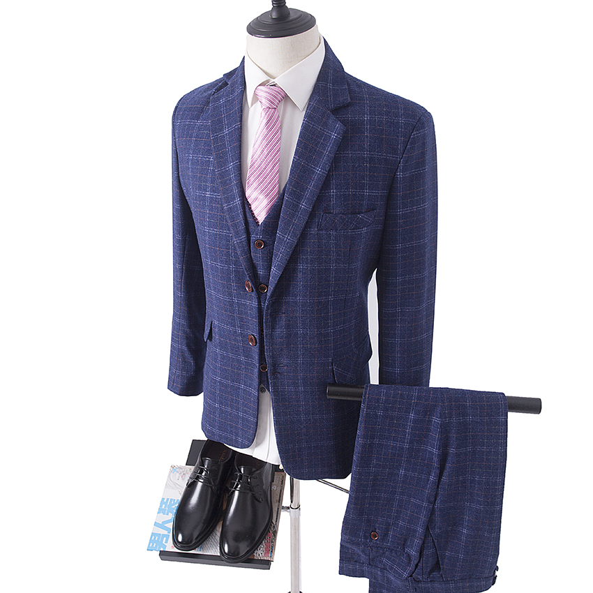 MA110 Men's Suit 3 Pieces Suit Jacket, Men Suit Pants Blazer For Wedding Business Formal Clothes Tai