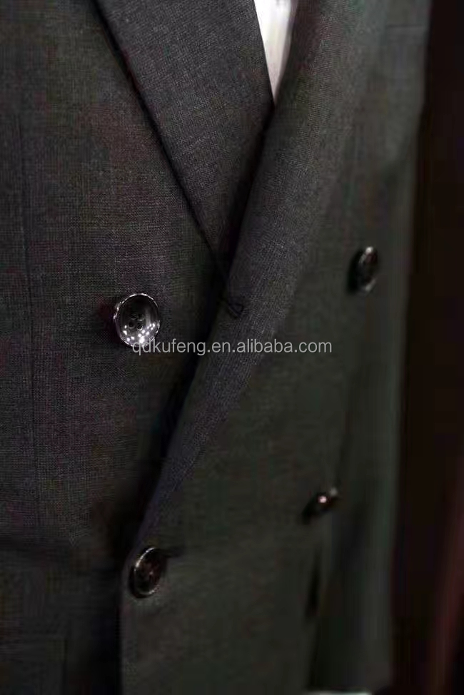 Plaid wool latest design blazer men custom made suits for groom wedding