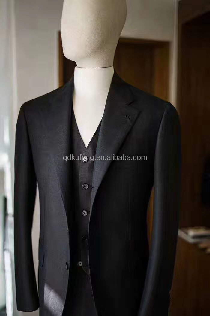 Plaid wool latest design blazer men custom made suits for groom wedding