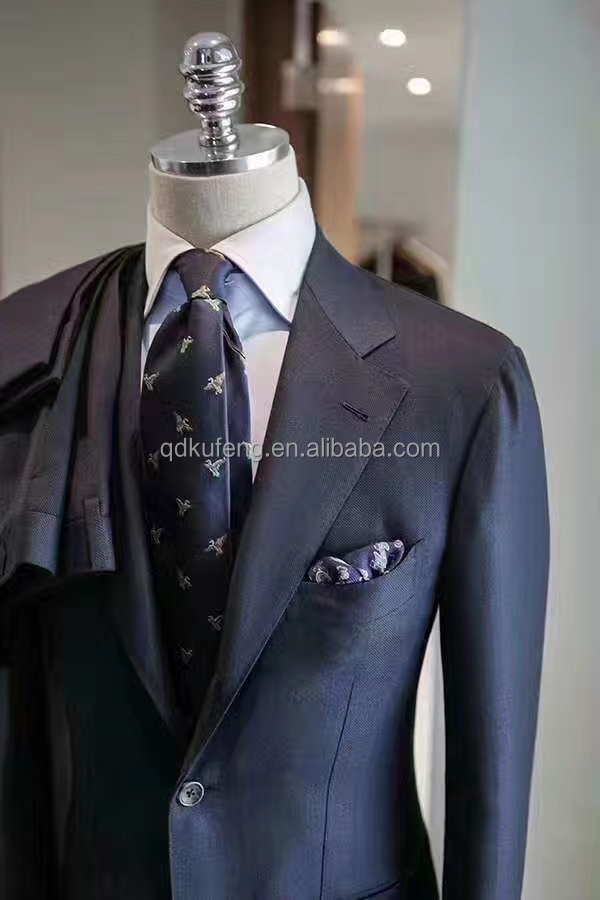 Plaid wool latest design blazer men custom made suits for groom wedding