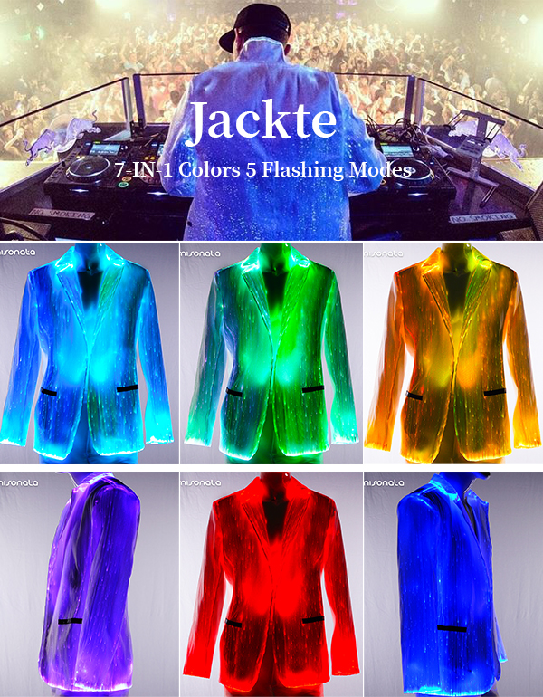 Men light up suit party led costumes men suit light colors suit with S,M.L.XL size, free measure lum
