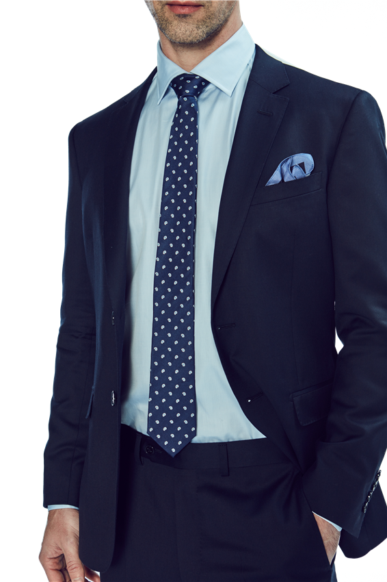 Custom High Quality Luxury Wool Navy Blue Formal Business Dress Clothes 2 Pieces Pant Coat Set Slim 