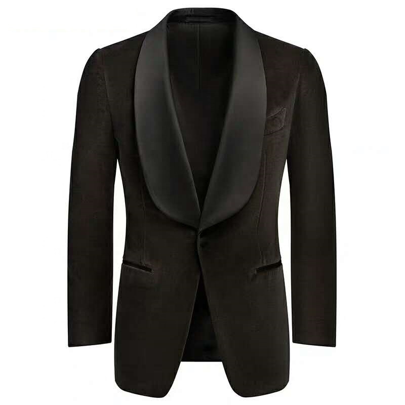 Men's blue  single breasted Men'S Dress Suits black men suit