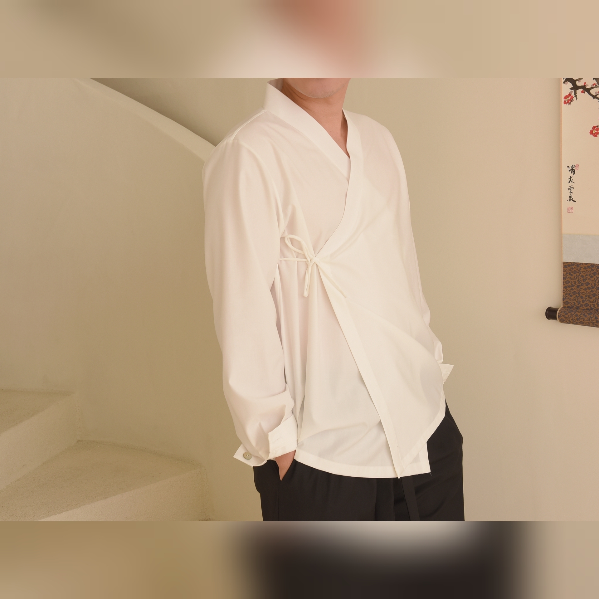 Casual Style Korean Traditional Clothes / Men's Long Sleeve Shirts / Jeogori / 3 colors