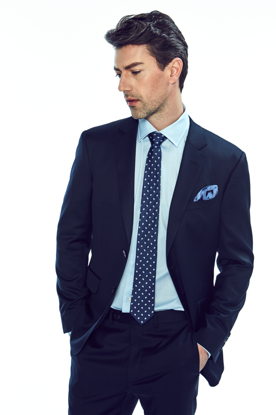 Custom Designer Wool Navy Blue Formal Business Dress 2 Pieces Pant Coat Set Slim Fit Suits for Men
