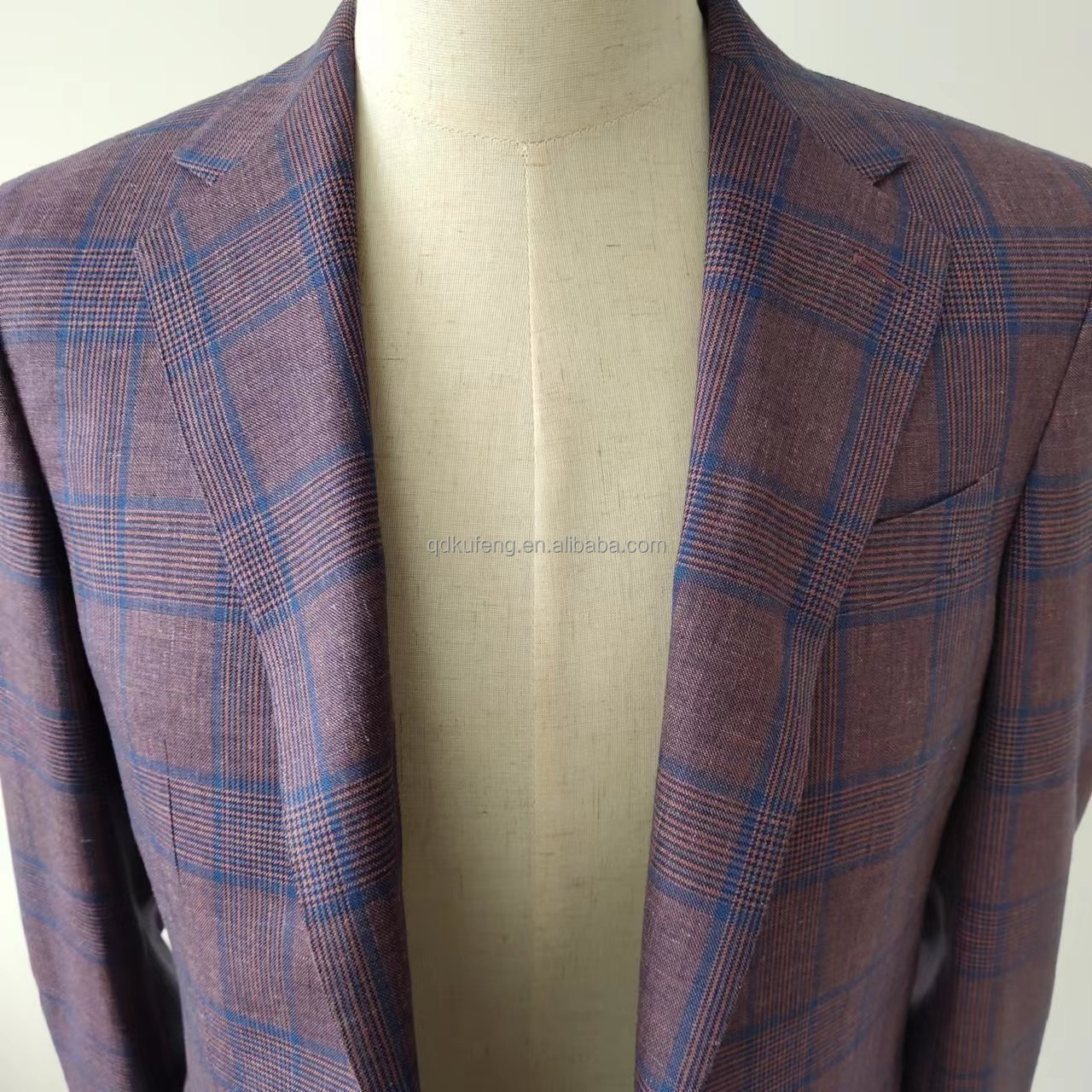 single breast bespoke mtm men suit 2022 new design windowpane check design suit