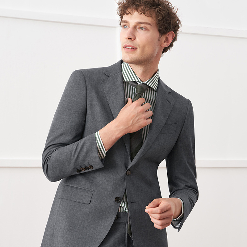 2022 New Design High Quality Woolen Suit Men's Business Formal Casual Slim Wedding Groom Men's Suit