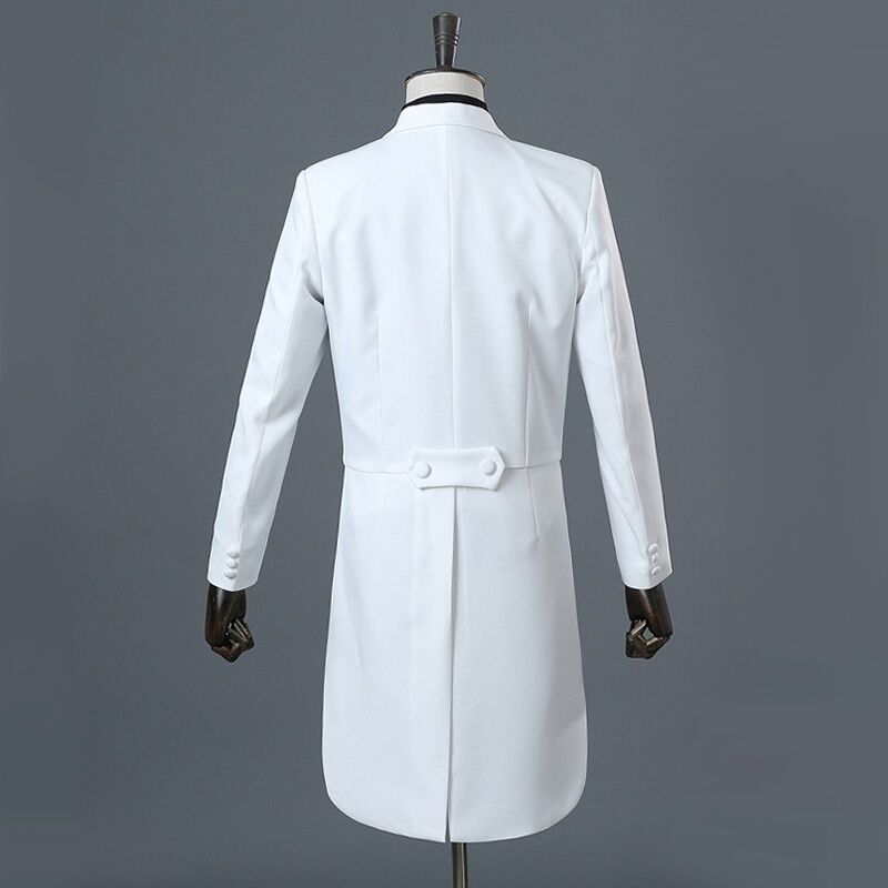 Elegant Tuxedo Dinner Wedding Suit White Wedding Suits With Black Silk Collar White Tuxedo For Men