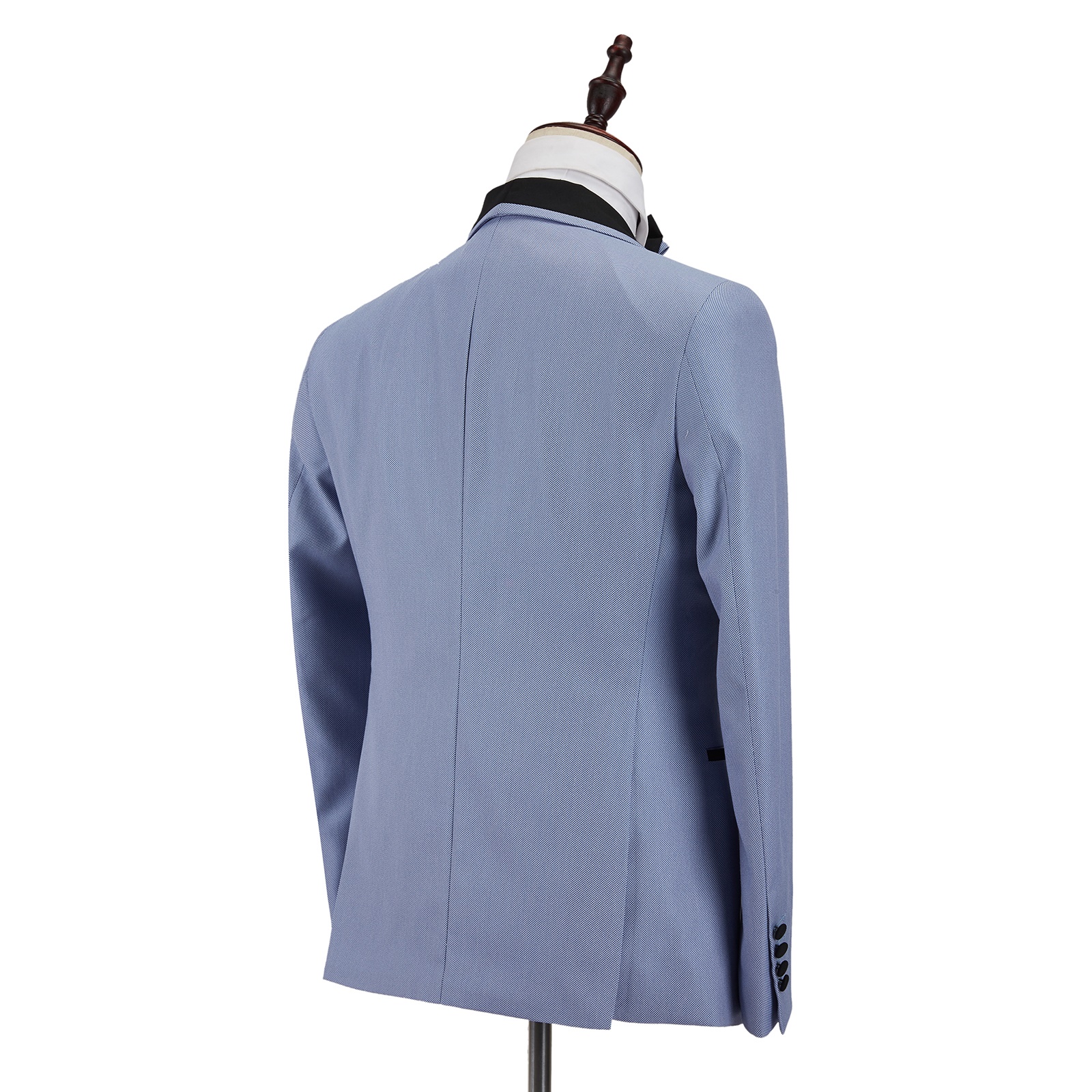 New design custom italy wool business sky blue suit blazers for men
