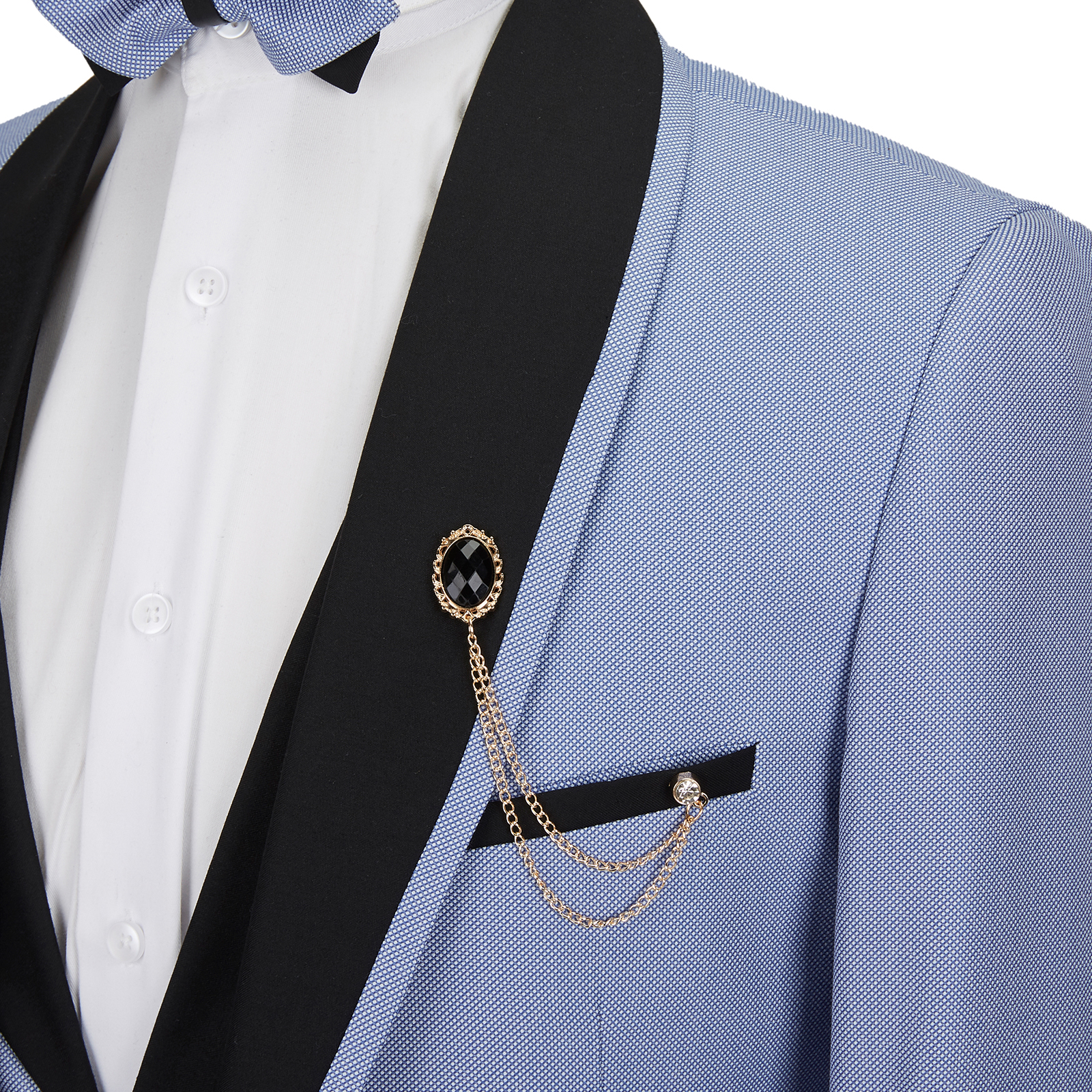 New design custom italy wool business sky blue suit blazers for men
