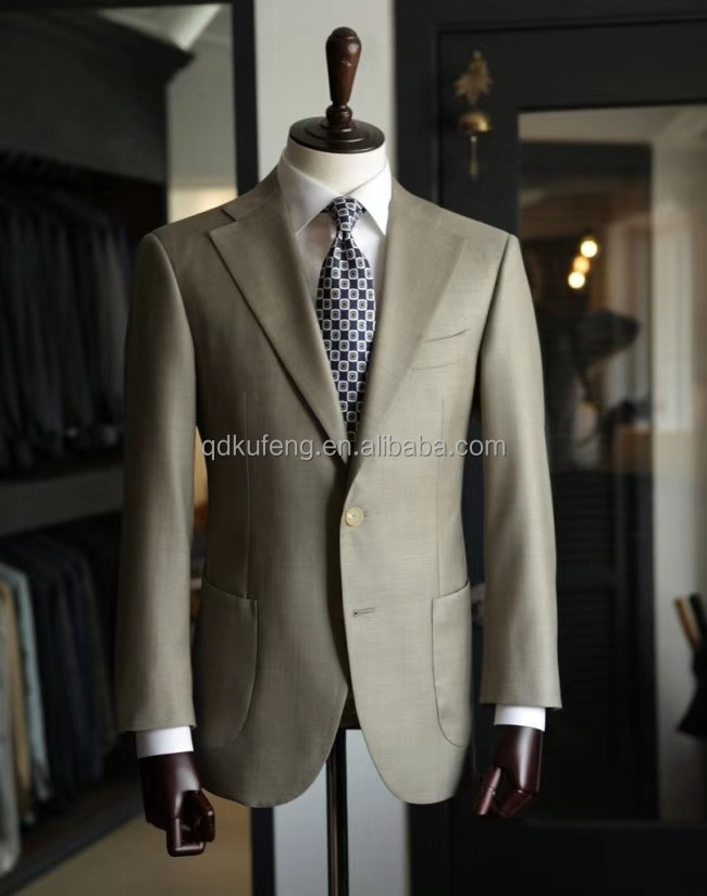 Hot selling 100% Italian wool fabric for men's suit custom tailor made single breasted design suits