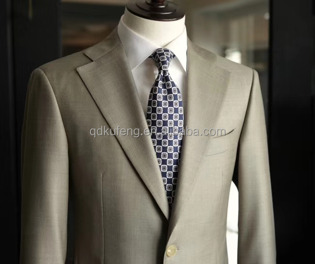 Hot selling 100% Italian wool fabric for men's suit custom tailor made single breasted design suits