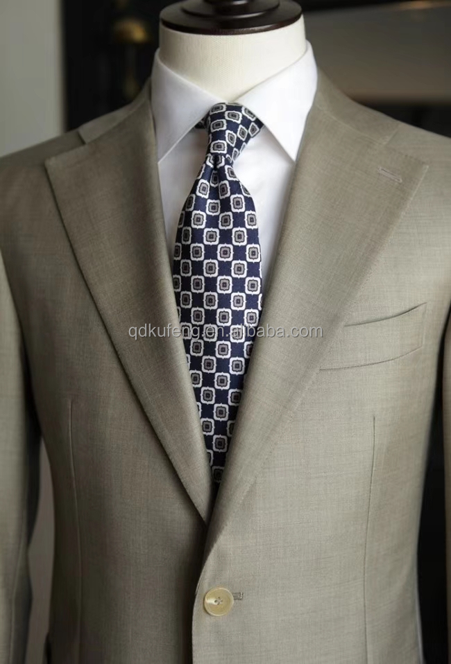 Hot selling 100% Italian wool fabric for men's suit custom tailor made single breasted design suits