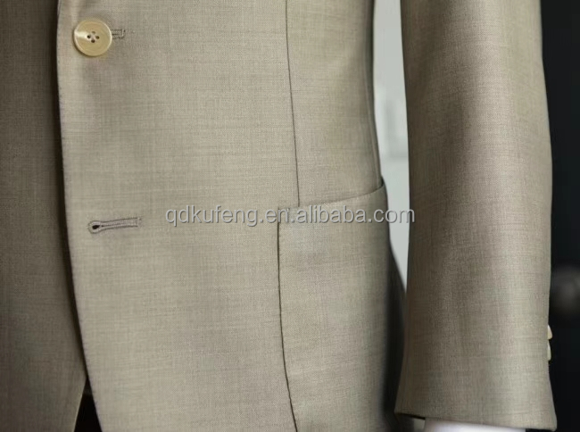Hot selling 100% Italian wool fabric for men's suit custom tailor made single breasted design suits