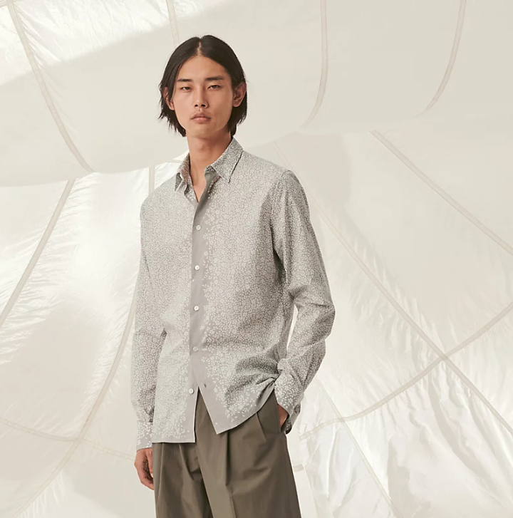 "JARDIN DE CALYPSO" FITTED SHIRT