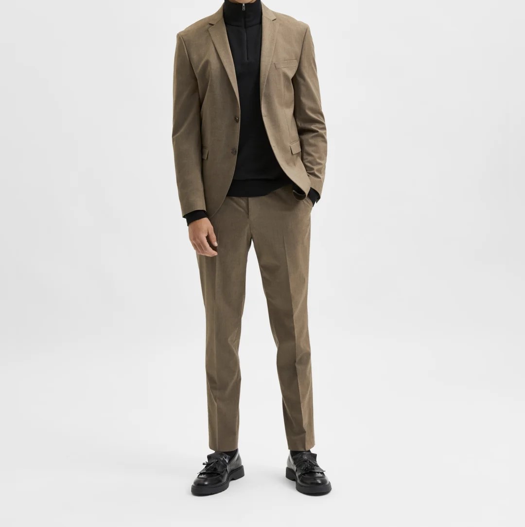 Strike an Impression smart men's greige blazer meetings even formal functions Suit Coat Pant 3 Piece