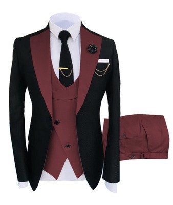 2021 spring new men's wedding dress performance MC presides over slim suit singer stage Chorus