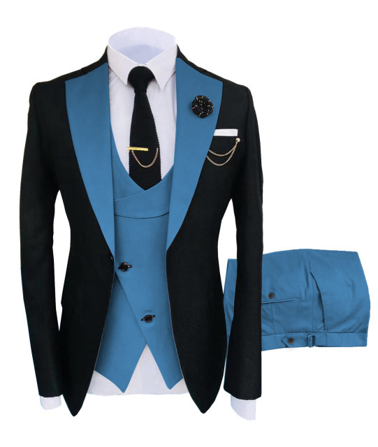 2021 spring new men's wedding dress performance MC presides over slim suit singer stage Chorus