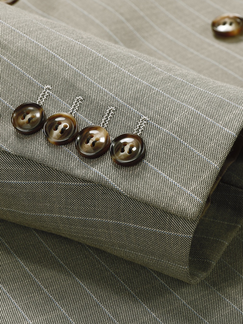Vintage Gary Vertical Stripes Men Suits Double Breasted Groom Suits For Wedding Wear
