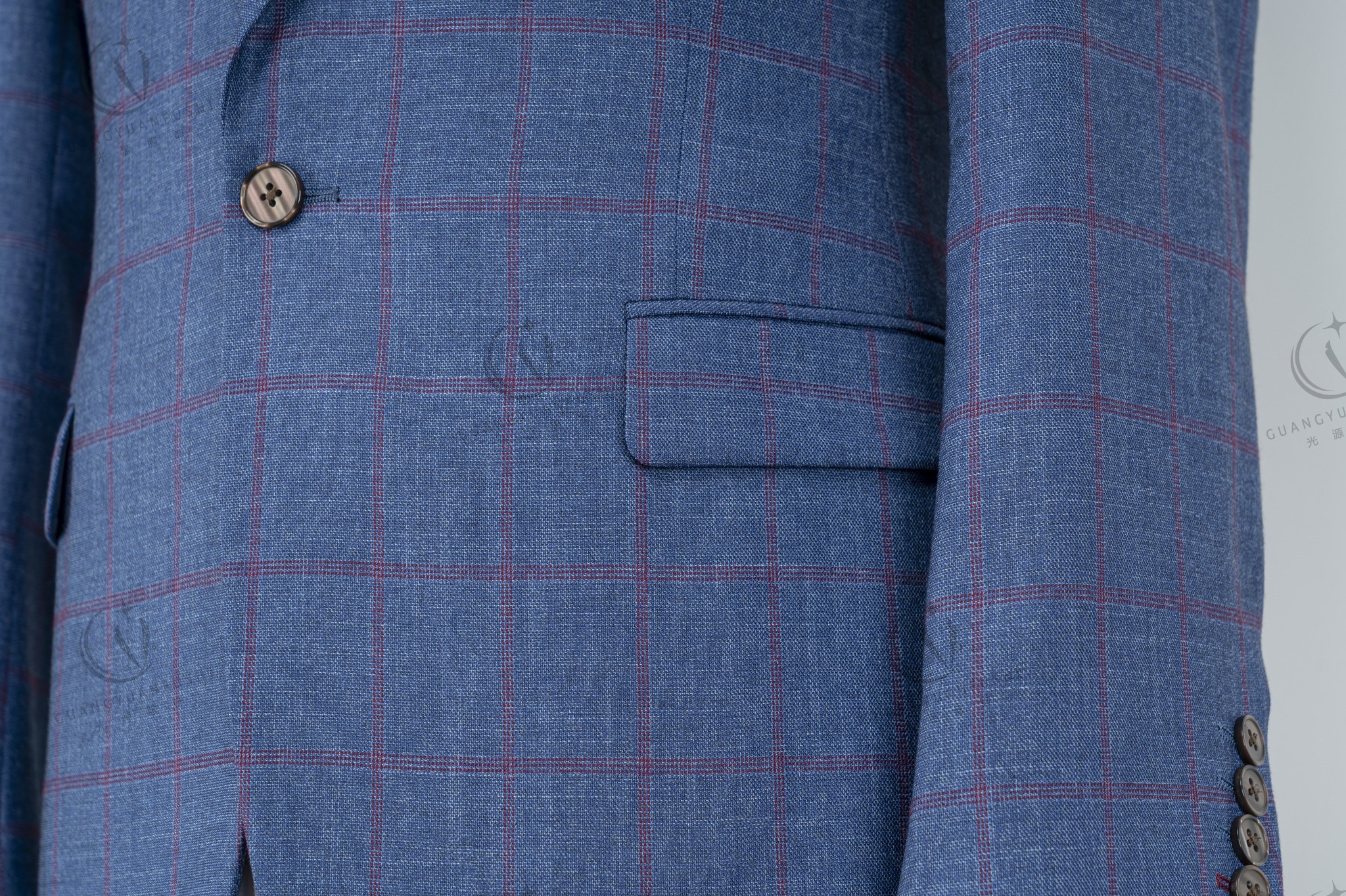 Chinese Supplier Blue 35% W 65% P Latest Design Bespoke Mens Designer Suit
