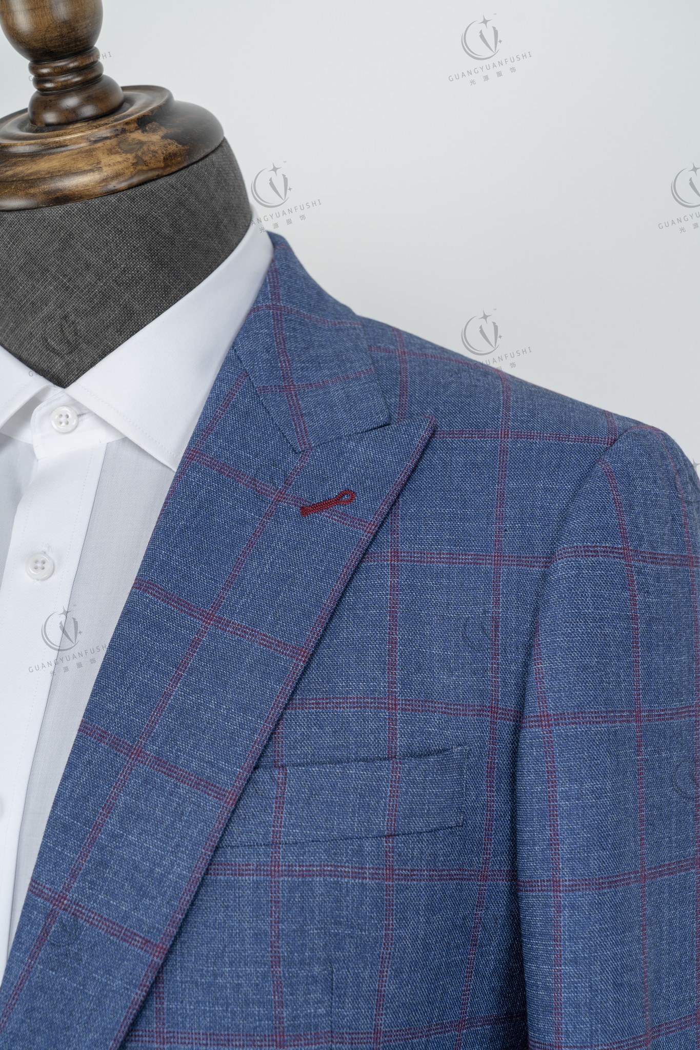 Chinese Supplier Blue 35% W 65% P Latest Design Bespoke Mens Designer Suit