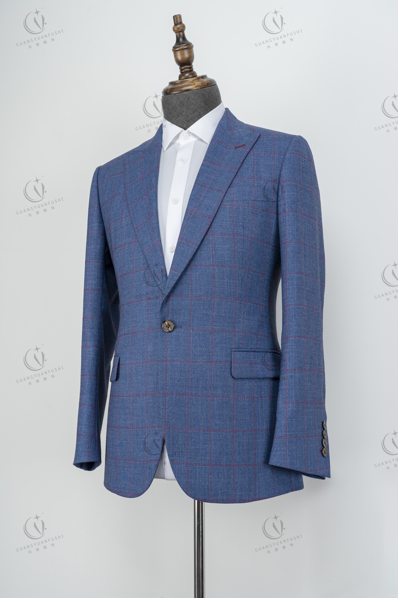 Chinese Supplier Blue 35% W 65% P Latest Design Bespoke Mens Designer Suit