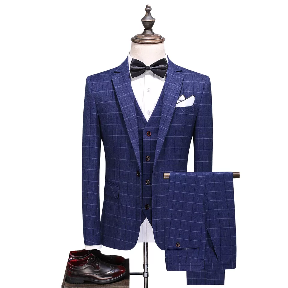 2022 New Custom Suit Suit Three-Piece Color Formal Dress Solid Color Groom Suit