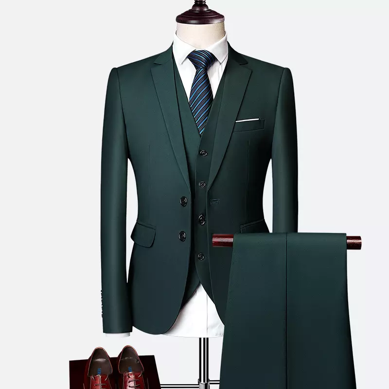 Custom Men Lucuxy solid color men clothes formal business made to measure suits Gray suits slim fit 
