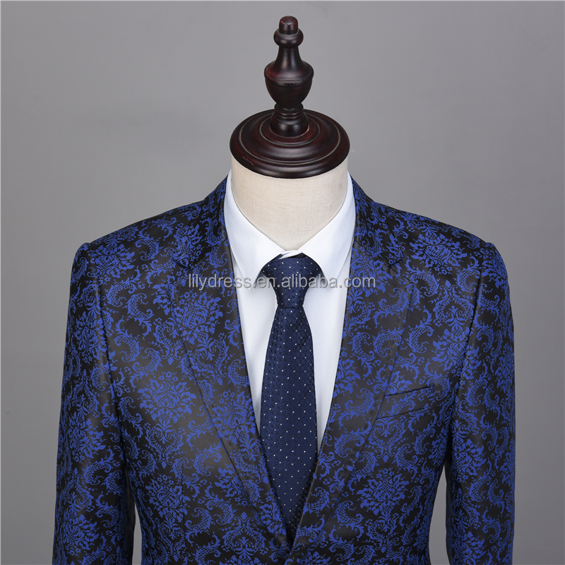 NA48 Floral Flower Pattern Wedding Suits For Men 4XL 5XL Plus Size Slim Fit Mens Party Prom Suits Ho