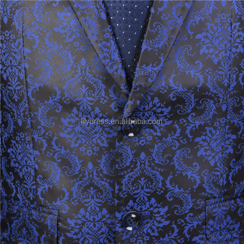 NA48 Floral Flower Pattern Wedding Suits For Men 4XL 5XL Plus Size Slim Fit Mens Party Prom Suits Ho