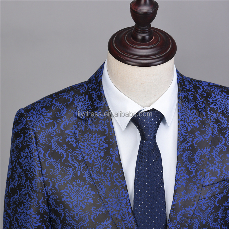 NA48 Floral Flower Pattern Wedding Suits For Men 4XL 5XL Plus Size Slim Fit Mens Party Prom Suits Ho