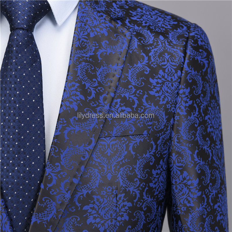 NA48 Floral Flower Pattern Wedding Suits For Men 4XL 5XL Plus Size Slim Fit Mens Party Prom Suits Ho