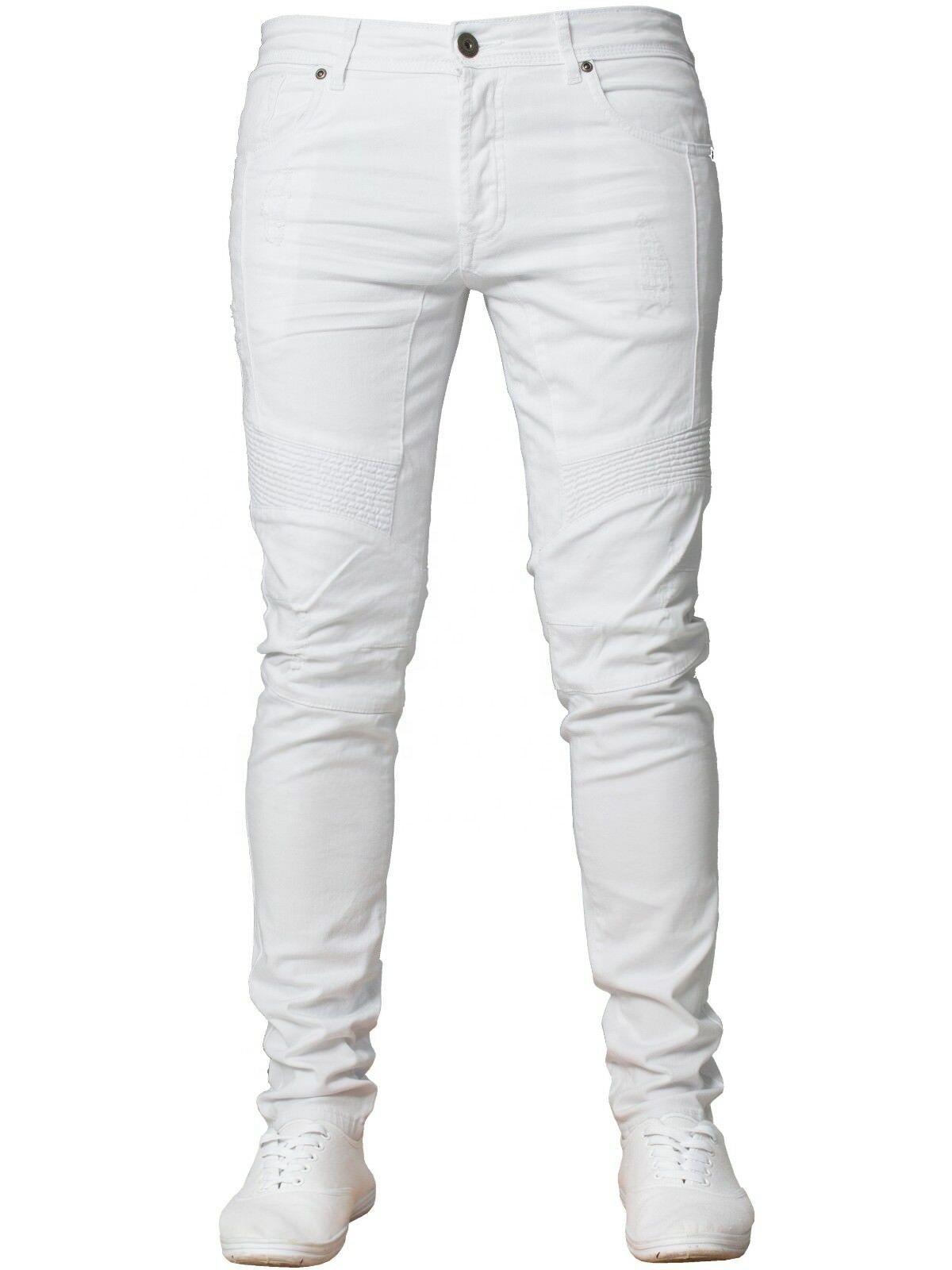 Ripped Denim Jeans for Men Straight Slim Plus Size