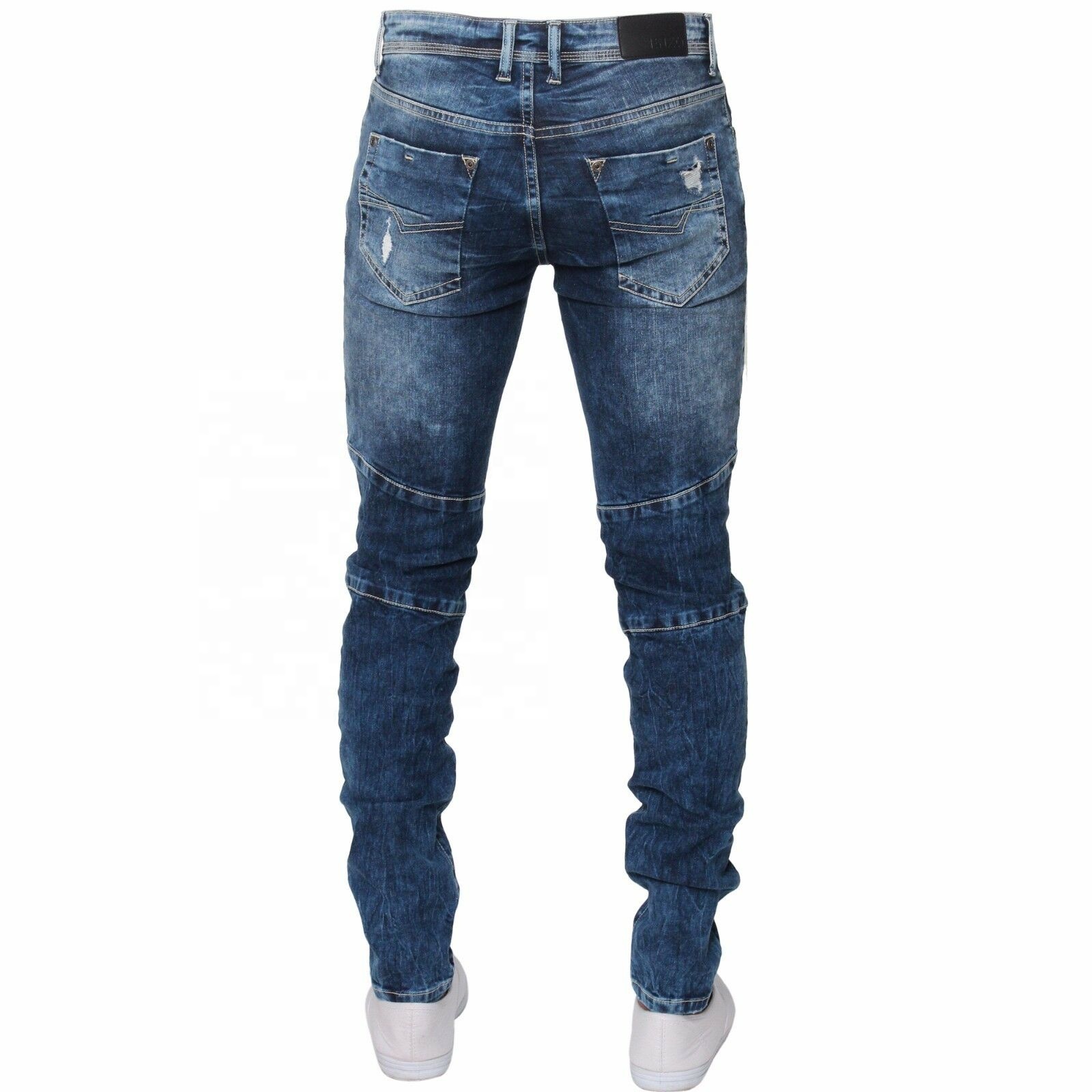 Ripped Denim Jeans for Men Straight Slim Plus Size