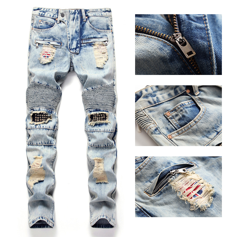 Custom Men'S Jeans Denim Pants Wholesale Breathabl