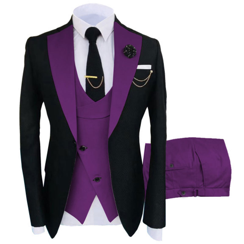 Custom Groom Wedding Suits Mens Slim Fit Blazer Se