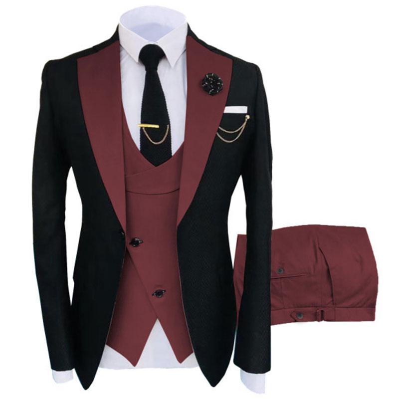 Custom Groom Wedding Suits Mens Slim Fit Blazer Se