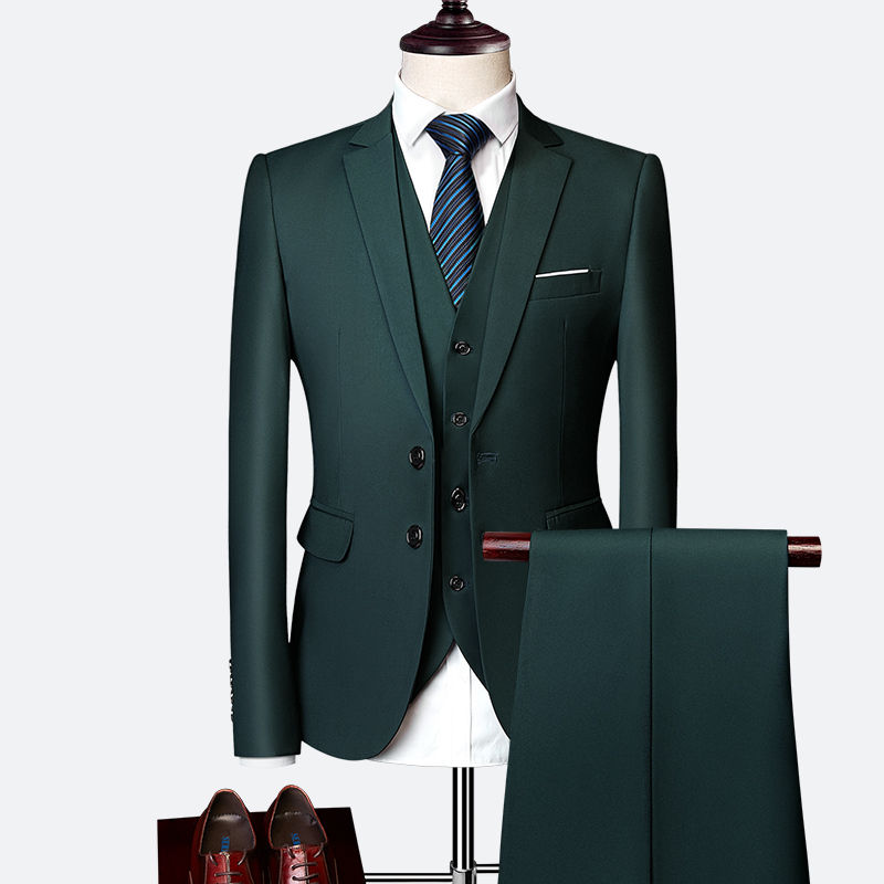 Luxury 3 Piece Men's Wedding Suit Fashion Men's Sl