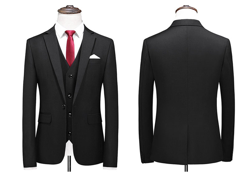 Luxury 3 Piece Men's Wedding Suit Fashion Men's Sl