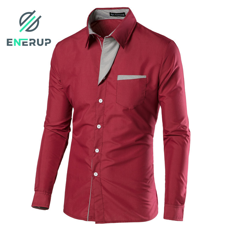 Enerup Wholesale New Design Camisa Masculina Long