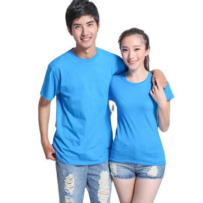 Men 50% cotton 50% polyester plain Blank Tee Shirt
