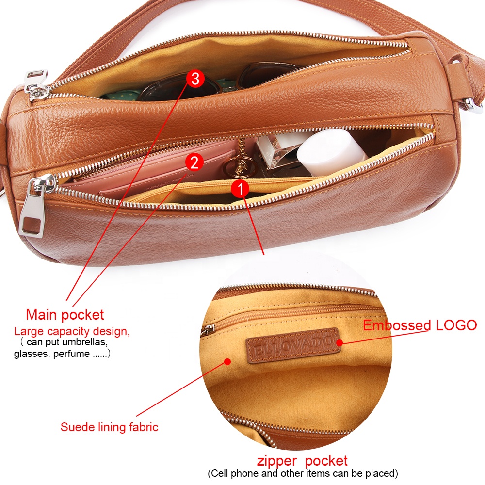 2022 women soft genuine leather underarm crossbody