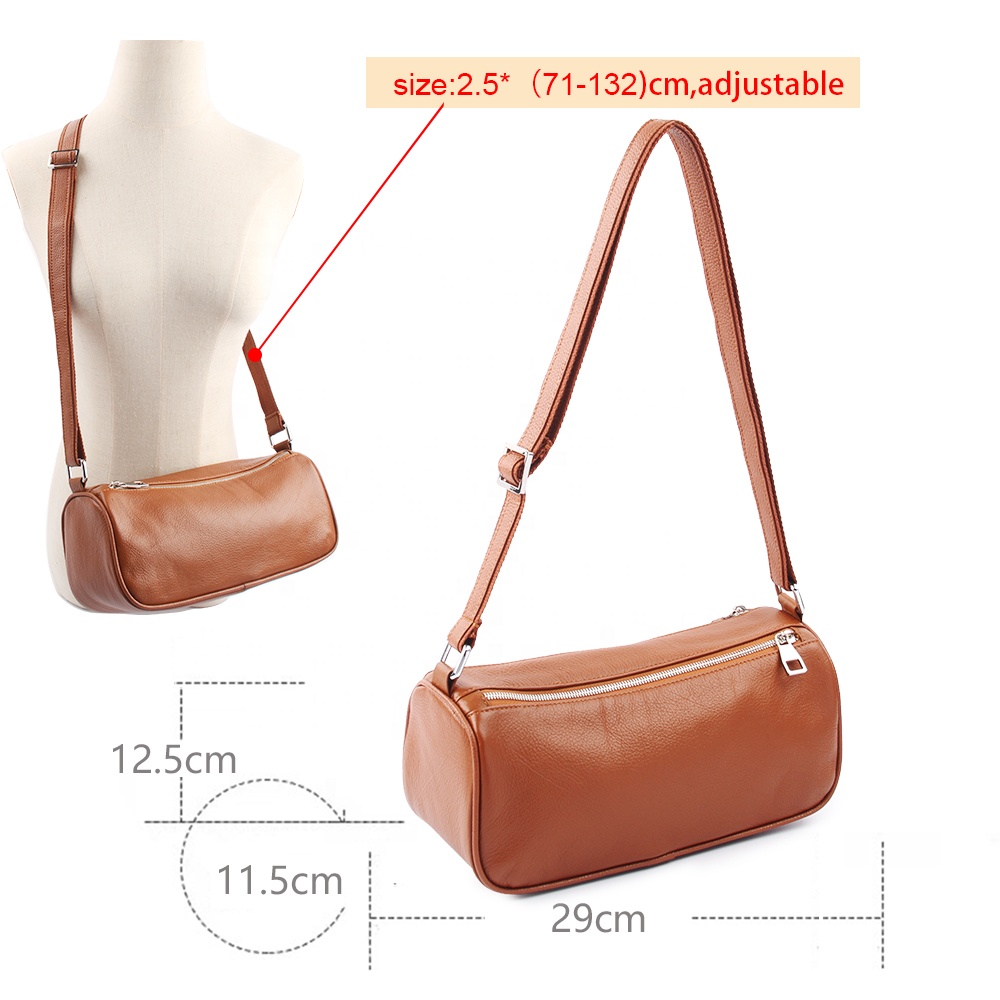 2022 women soft genuine leather underarm crossbody